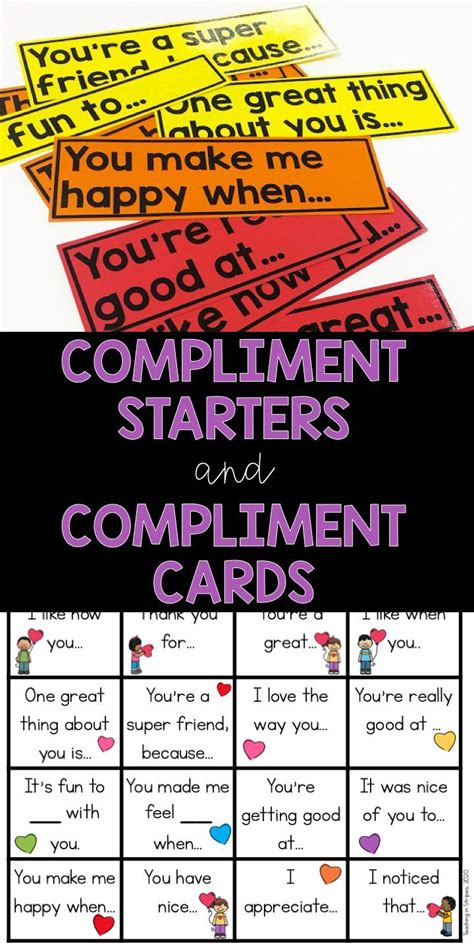 Compliment Starters And Compliment Cards Compliment Cards