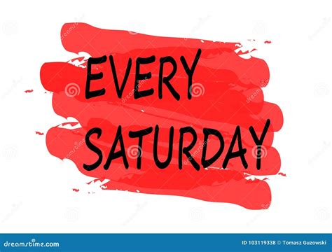 Every Saturday Banner Stock Illustration Illustration Of Isolated