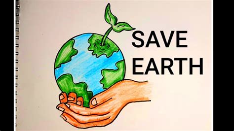 Save Water Save Earth Drawing For Kids How To Draw Save Water Save