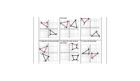Geometry Transformations Worksheet Answers - Promotiontablecovers