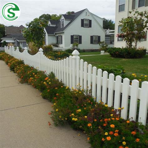 You can grow plants in the protective shade of a new fence or up the trellis of an arbor. Decorative garden fence cheap white vinyl picket fencing for sale - SC-PVC - PVC white picket ...