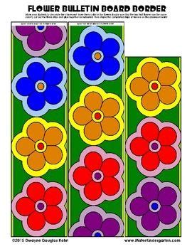 WEEKLY FREEBIE #73 Flower Bulletin Board Border  Flower bulletin