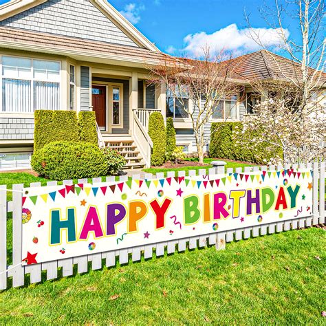 Buy Large Happy Birthday Banner Colorful Happy Birthday Yard Banner