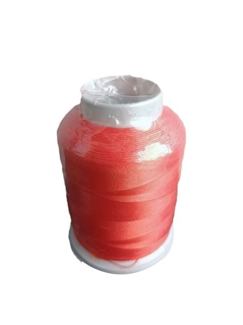 Dyed Cationic Peach German Embroidery Thread For Weaving Packaging