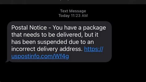 Usps Text Message Scam Claims Delivery Problem Asks For Personal Info