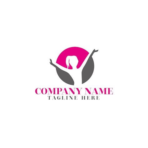 Belleza Mujer Moda Logo Golden Abstract Vector Plantilla Estilo Lineal
