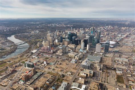 Aerial Photo Edmonton Skyline