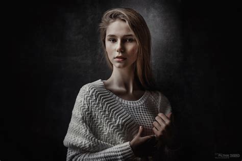 Sergey Piltnik Women Model Portrait Sweater Wallpaper Resolution