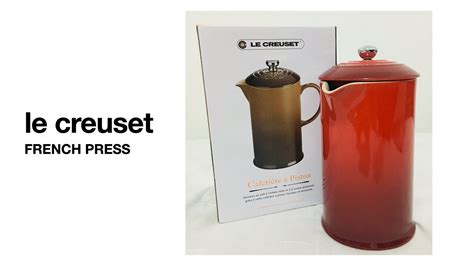 This item may be discontinued or not carried in your nearest store. Le Creuset French Coffee Press - YouTube
