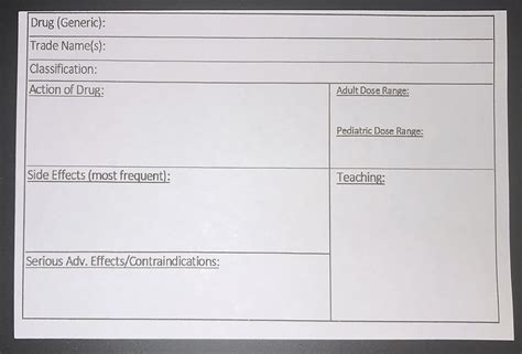 Video coming soon.new social media alert! Adaptable Printable Drug Cards | Obrien's Website
