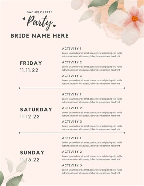 Free And Customizable Itinerary Planner Templates Canva