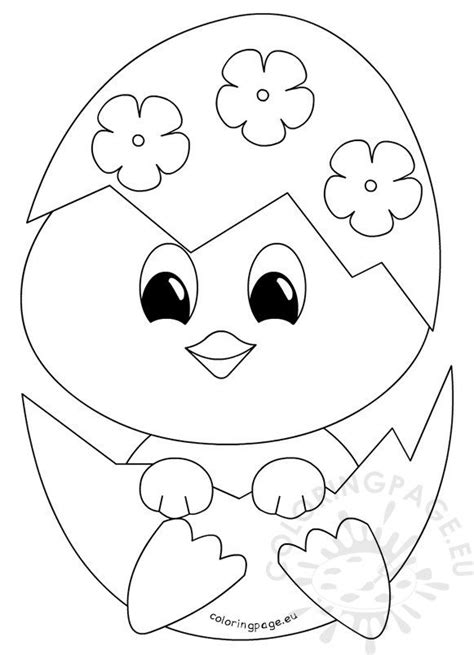 easter coloring page baby chick coloring page