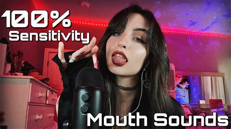 asmr pure mouth sounds at 100 sensitivity wet dry fast and intense youtube