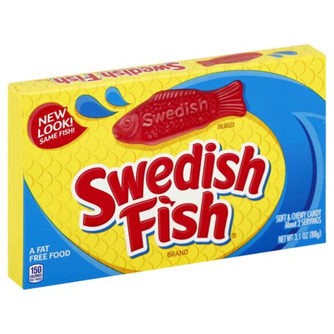 Cadbury Adams Swedish Fish Soft And Chewy Candy Red 31 Oz Theater