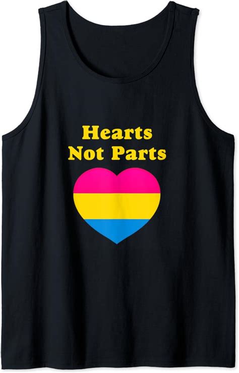 Amazon Com Hearts Not Parts Pansexual Pride Lgbt Pan Awareness Tank