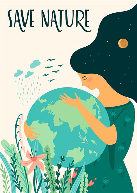 Save Nature Earth Day Vector Template Design Element Vector Art At Vecteezy