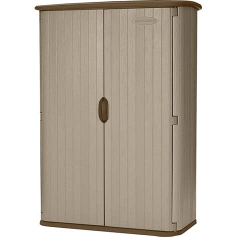 Suncast 52 Cu Ft Resin Vertical Storage Shed Taupe Bms4500