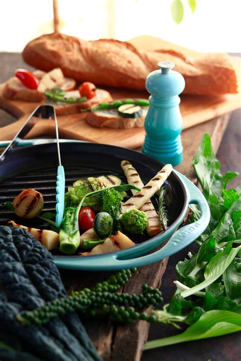 Le creuset round grill pan, $99.95 (orig. LE CREUSET grilled pan | Le creuset grill pan, Food, Green ...