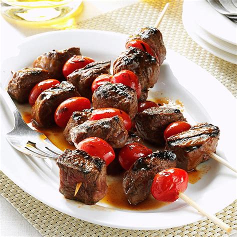 Balsamic Glazed Beef Skewers Recipe How To Make It