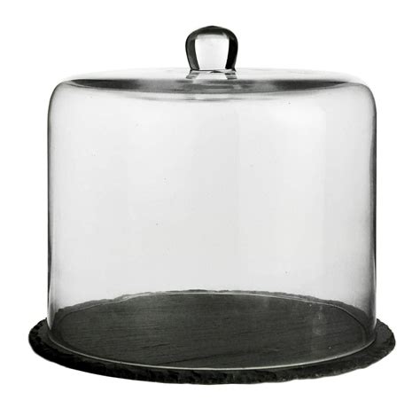 Weitere ideen zu tortenplatte, etageren, kuchen. Sendez® Glasglocke auf Schieferplatte Kuchenglocke ...