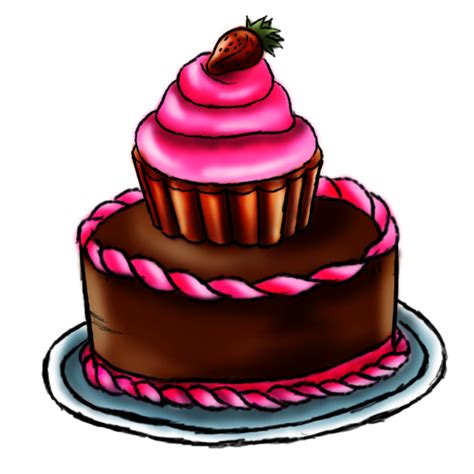 Mark the top and the bottom levels of the cake. Birthday Cakes Drawings - ClipArt Best