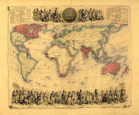 Map Of The British Empire 1850 Photograph By Andrew Fare Fine Art America