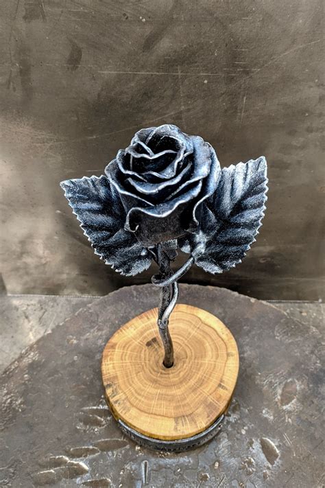 Handmade Metal Rose The Perfect T Every Time Steel Rose Etsy In