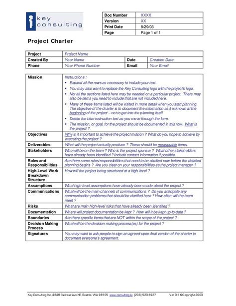Project Charter Example For Building A House Project