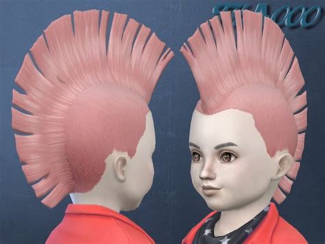 Sims 4 Hairs The Sims Resource Toddler Hair 09 Mohawk Retextured By