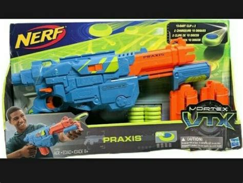 Nerf Vortex Vtx Praxis Blaster Toy Foam Disc Dart Gun Hasbro Pump