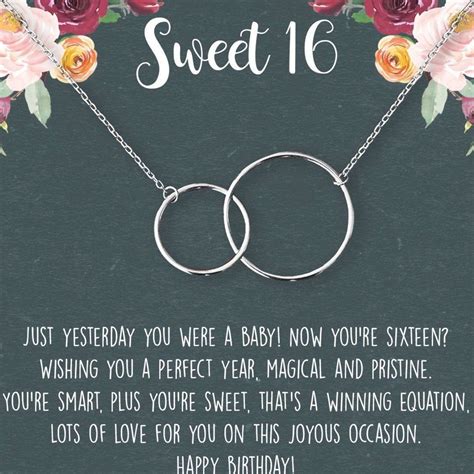 Sweet 16 T Necklace Perfect Birthday T For Your Loved Ones