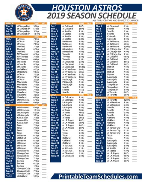 Astros Printable Schedule Customize And Print