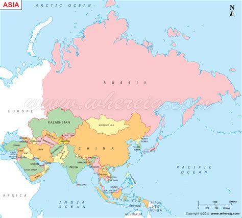 Map Of Asia Asia Map With Countries Asia Political And Continent Map