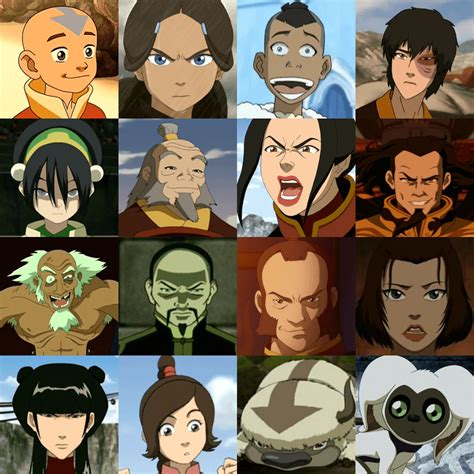 The Last Airbender Characters Names Atla Aang Airbender Gaang Korra