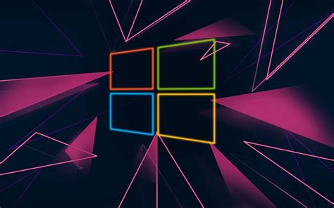 1280x800 Resolution Windows 10 Neon Logo 1280x800 Resolution Wallpaper
