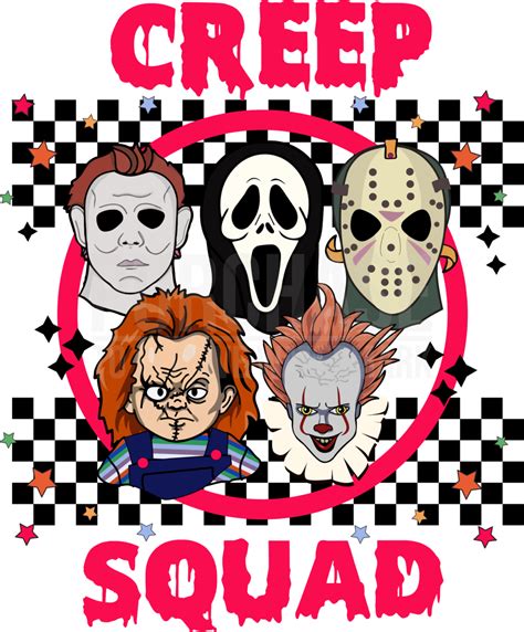 creep squad horror face svg creep squad svg in 2022 halloween wallpaper cute horror