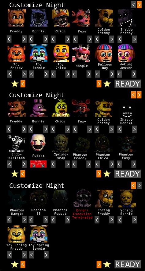 Five Nights At Freddy S Characters Names And Pictures List The