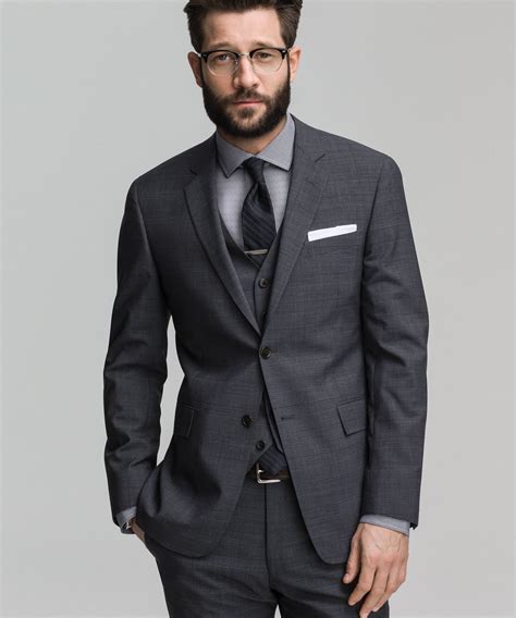 Mens Suits Grey 3 Piece The Drop Bespoke Suits Made For You Dark