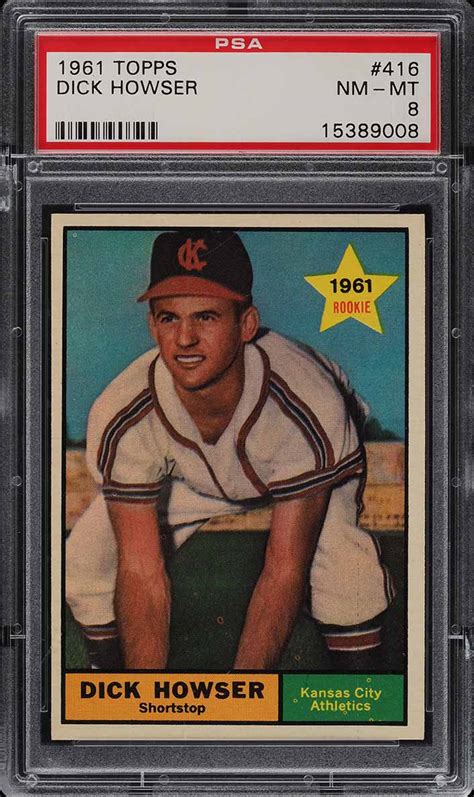 1961 Topps Dick Howser Rookie Rc 416 Psa 8 Nm Mt Pwcc Pwcc Marketplace