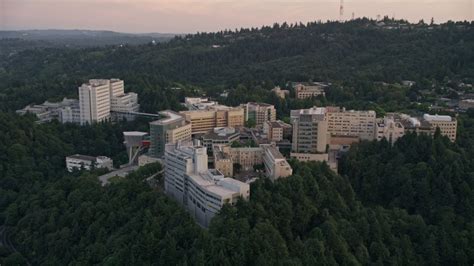 5k Stock Footage Aerial Video Of Approaching Oregon Health And Science