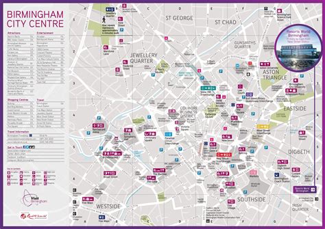 Birmingham City Centre Map Guide Maps Online Birmingham City Centre
