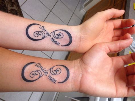 Sister Wrist Tattoos My Sister My Friend Is The Translation Wrist