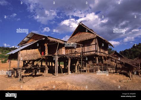 Akha Village Muang Sing District Luang Nam Tha Laos Stock Photo Alamy