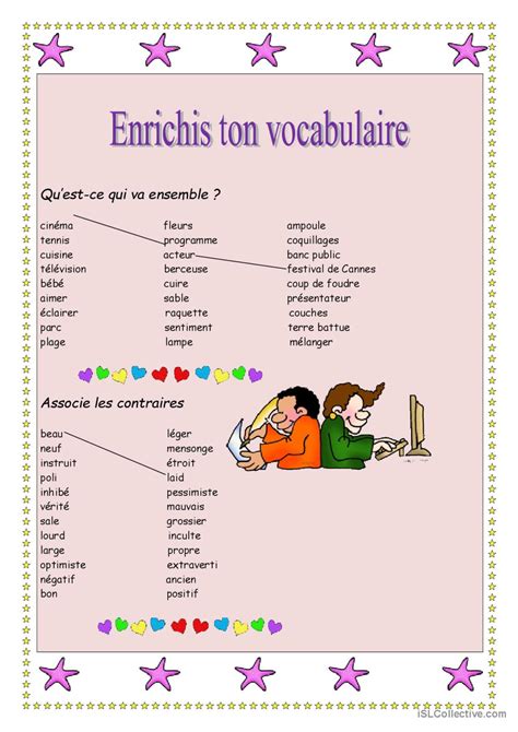 Enrichis Ton Vocabulaire Pratique Du Fran Ais Fle Fiches Pedagogiques The Best Porn Website