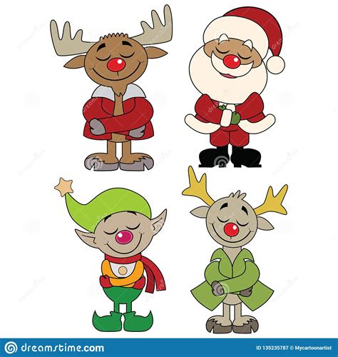 Then you are at the right place. A Smiling Christmas Cartoon Collection Stock Illustration - Illustration of cartoons, moose ...