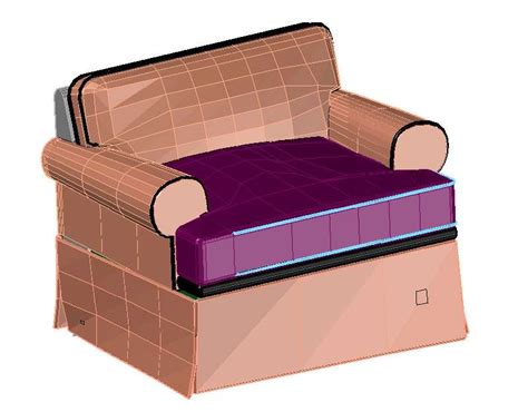 3d Single Seater Arm Sofa Cad Blocks Dwg File Cadbull
