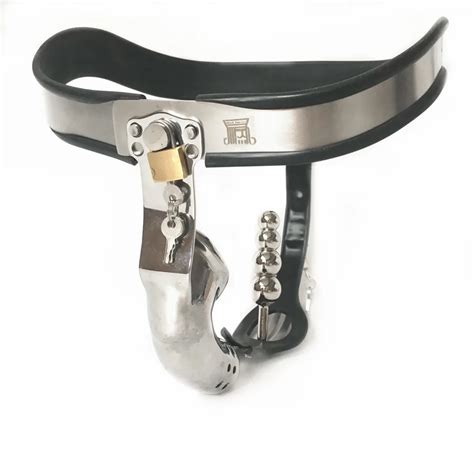 New Ccb Male Chastity Belt Stainless Steel Anal Plug With Defecate