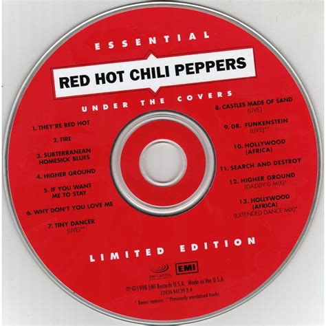 Under The Covers Essential Red Hot Chili Peppers The Red Hot Chili