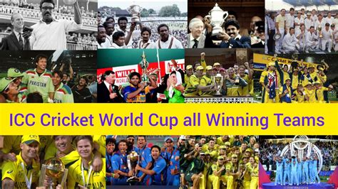 Icc Cricket World Cup Winner List 1975 2019 Youtube