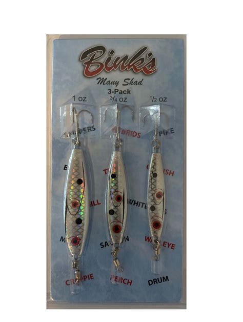 Silver Many Shad 3 Pack Binks Pro Series Spoons